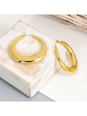 MENTHE À L'O Pozłacane kolczyki-kreole rozmiar: onesize