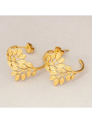 MENTHE À L'O Pozłacane kolczyki-półkreole rozmiar: onesize