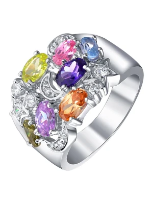 MENTHE À L'O Srebrny pierścionek z cyrkoniami rozmiar: 58