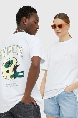 Mercer Amsterdam t-shirt bawełniany kolor biały z nadrukiem