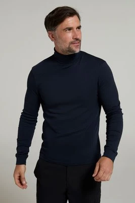 Meribel – męski bawełniany top z golfem - Navy Mountain Warehouse