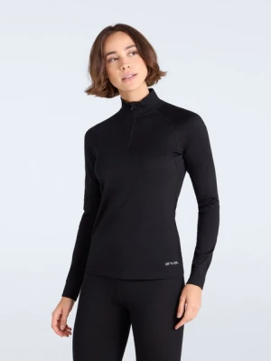 Merino damski top z zamkiem - Black Animal