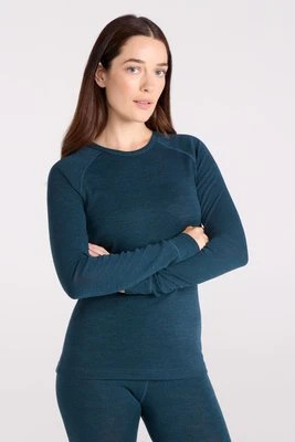 Merino II – damski top termiczny z okrągłym dekoltem - Teal Mountain Warehouse
