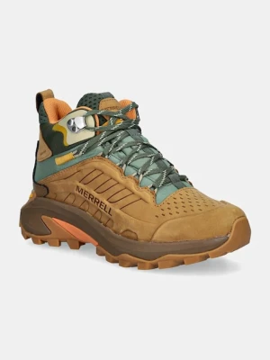 Merrell buty Moab Speed 2 Leather Mid Waterproof damskie kolor brązowy lekko ocieplone J038426