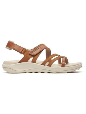 Merrell Skórzane sandały "Harbor Backstrap" w kolorze jasnobrązowym rozmiar: 42