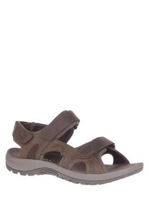 Merrell Skórzane sandały trekkingowe w kolorze brązowym rozmiar: 45