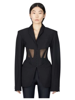 Mesh Corset Panel Blazer Mugler