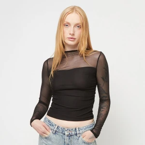 Mesh Cropped Longsleeve, markiDecibel, Długie rękawy, w kolorze czarny, rozmiar: