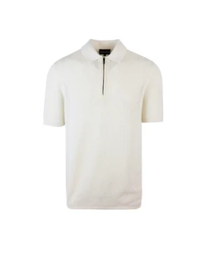 Mesh Zip Polo Shirt Emporio Armani