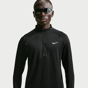 Męska koszulka do biegania z zamkiem 1 / 2 Dri-FIT Nike Stride - Czerń