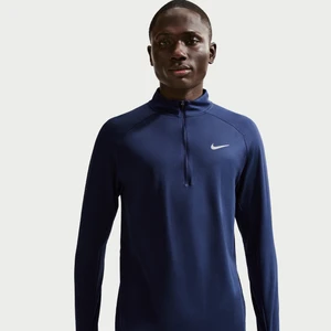 Męska koszulka do biegania z zamkiem 1 / 2 Dri-FIT Nike Stride - Niebieski