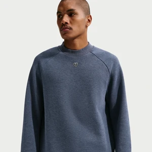 Męska bluza do golfa Therma-FIT Nike Par z półokrągłym dekoltem - Niebieski