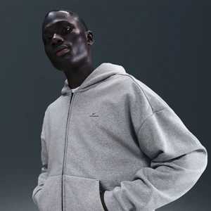 Męska bluza do koszykówki z kapturem i zamkiem na całej długości Therma-FIT Nike Standard Issue - Szary