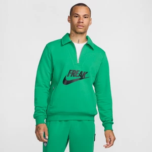 Męska bluza do koszykówki z zamkiem 1/4 Giannis Standard Issue - Zieleń Nike