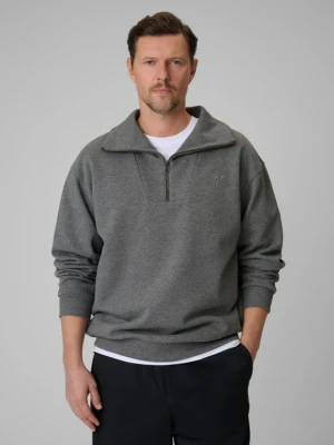 Męska bluza dresowa nierozpinana 4F 4FRSS26TSWSM2794 - szara