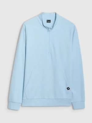 Męska bluza dresowa nierozpinana bez kaptura 4F 4FRSS25TSWSM2112 - niebieska