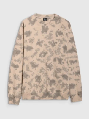 Męska bluza dresowa nierozpinana bez kaptura 4F 4FRSS25TSWSM2180 - beżowa