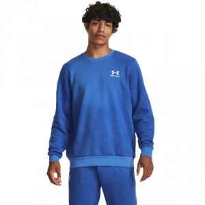 Męska bluza dresowa nierozpinana bez kaptura Under Armour UA Essential Flc Novelty Crw - niebieska