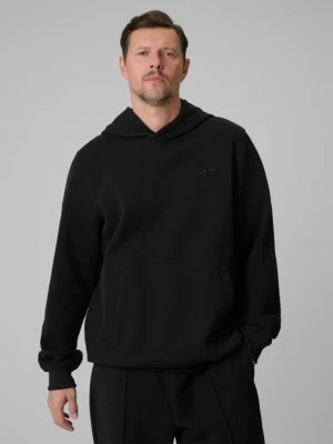 Męska bluza dresowa nierozpinana z kapturem 4F 4FRSS26TSWSM2793 - czarna