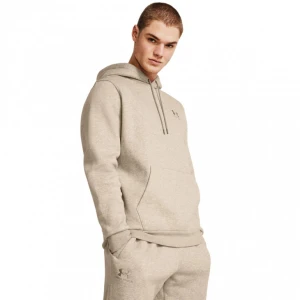 Męska bluza dresowa nierozpinana z kapturem Under Armour UA Icon Fleece Hoodie - beżowa