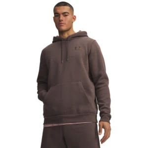 Męska bluza dresowa nierozpinana z kapturem Under Armour UA Icon Fleece Hoodie - brązowa