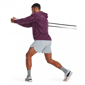 Męska bluza dresowa nierozpinana z kapturem UNDER ARMOUR UA Journey Terry Hoodie - fioletowa