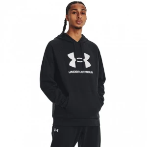 Męska bluza dresowa nierozpinana z kapturem Under Armour UA Rival Fleece Logo HD - czarna