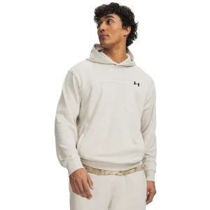 Męska bluza dresowa nierozpinana z kapturem Under Armour UA Rival Lightweight - kremowa