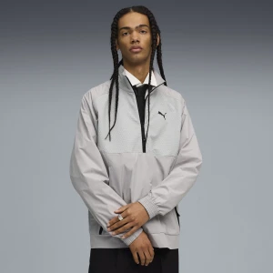 Męska bluza dresowa o luźnym kroju PUMATECH z zamkiem 1/2, Odzież, Szary,