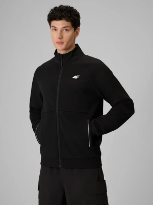 Męska bluza dresowa rozpinana bez kaptura 4F 4FRSS26TSWSM2949 - czarna