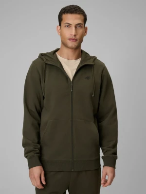 Męska bluza dresowa rozpinana z kapturem 4F 4FRSS26TSWSM3106 - khaki