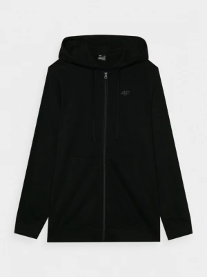 Męska bluza dresowa rozpinana z kapturem 4F 4FWMM00TSWSM1768 - czarna