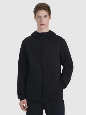 Męska bluza dresowa rozpinana z kapturem 4F 4FWSS25TSWSM1548 - czarna