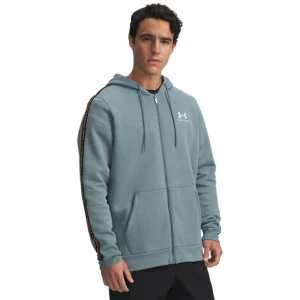 Meska bluza dresowa rozpinana z kapturem Under Armour UA Icon Fleece FZ Taping - niebieska