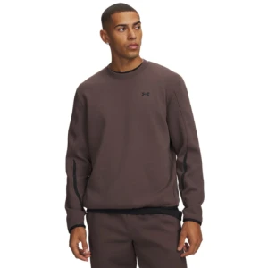 Męska bluza dresowa nierozpinana Under Armour UA Unstoppable Flc FZ - brązowa