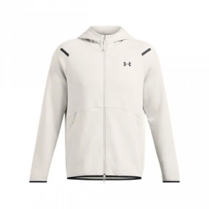 Męska bluza dresowa rozpinana z kapturem Under Armour UA Unstoppable Fleece Full-Zip - beżowa