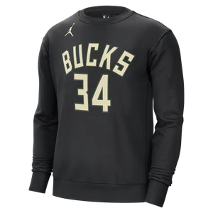 Męska bluza dresowa z dzianiny Jordan NBA Milwaukee Bucks Courtside Statement Edition - Czerń