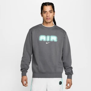 Męska bluza dresowa z dzianiny z półokrągłym dekoltem Nike Air - Szary