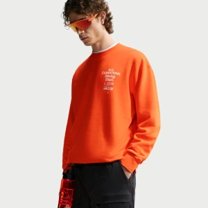 Męska bluza dresowa z półokrągłym dekoltem Dri-FIT ACG Tuff Fleece - Pomarańczowy Nike
