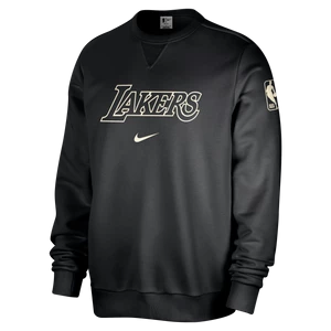 Męska bluza dresowa z półokrągłym dekoltem Nike Dri-FIT NBA Los Angeles Lakers Standard Issue - Czerń