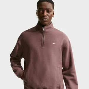 Męska bluza dzianinowa z zamkiem 1/4 Nike Solo Swoosh - Fiolet