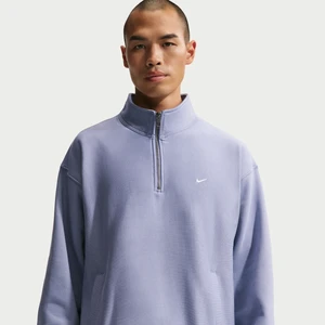 Męska bluza dzianinowa z zamkiem 1/4 Nike Solo Swoosh - Fiolet