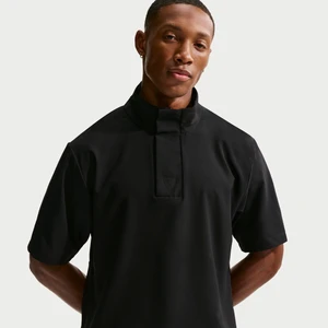 Męska bluza golfowa Nike Tailored Performance Dri-FIT z krótkim rękawem - Czerń