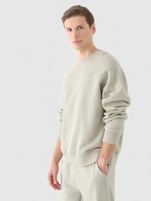 Męska bluza nierozpinana bez kaptura Outhorn OTHWAW24TSWSM1915 - beżowa