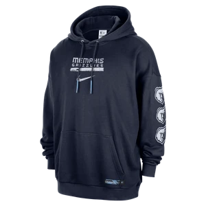 Męska bluza nierozpinana z kapturem Jordan NBA Club Premium Memphis Grizzlies Courtside - Niebieski