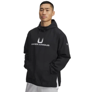 Męska bluza nierozpinana z kapturem Under Armour UA Unstoppable Wvn Hoodie - czarna