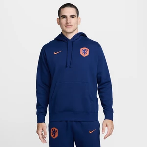 Męska bluza piłkarska z kapturem Nike Holandia Club - Niebieski