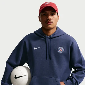 Męska bluza piłkarska z kapturem Nike Paris Saint-Germain Club - Niebieski