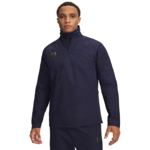 Męska bluza piłkarska z kominiarką Under Armour Challenger Elite Storm Balaclava LS - granatowa
