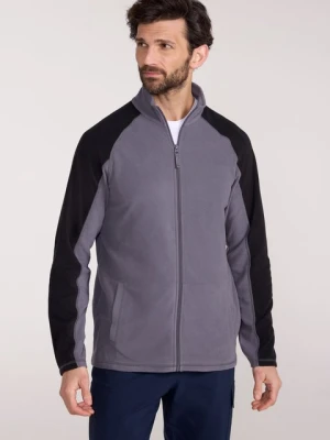 Męska bluza polarowa Ashbourne z zamkiem na całej długości - Black Mountain Warehouse